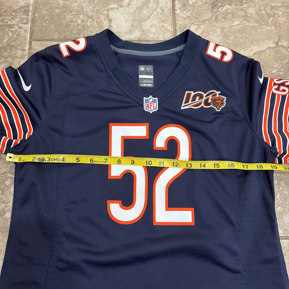 Nike Women’s Chicago Bears Khalil Mack Navy 100th Season On field‎ Jersey sz L - Picture 13 of 14